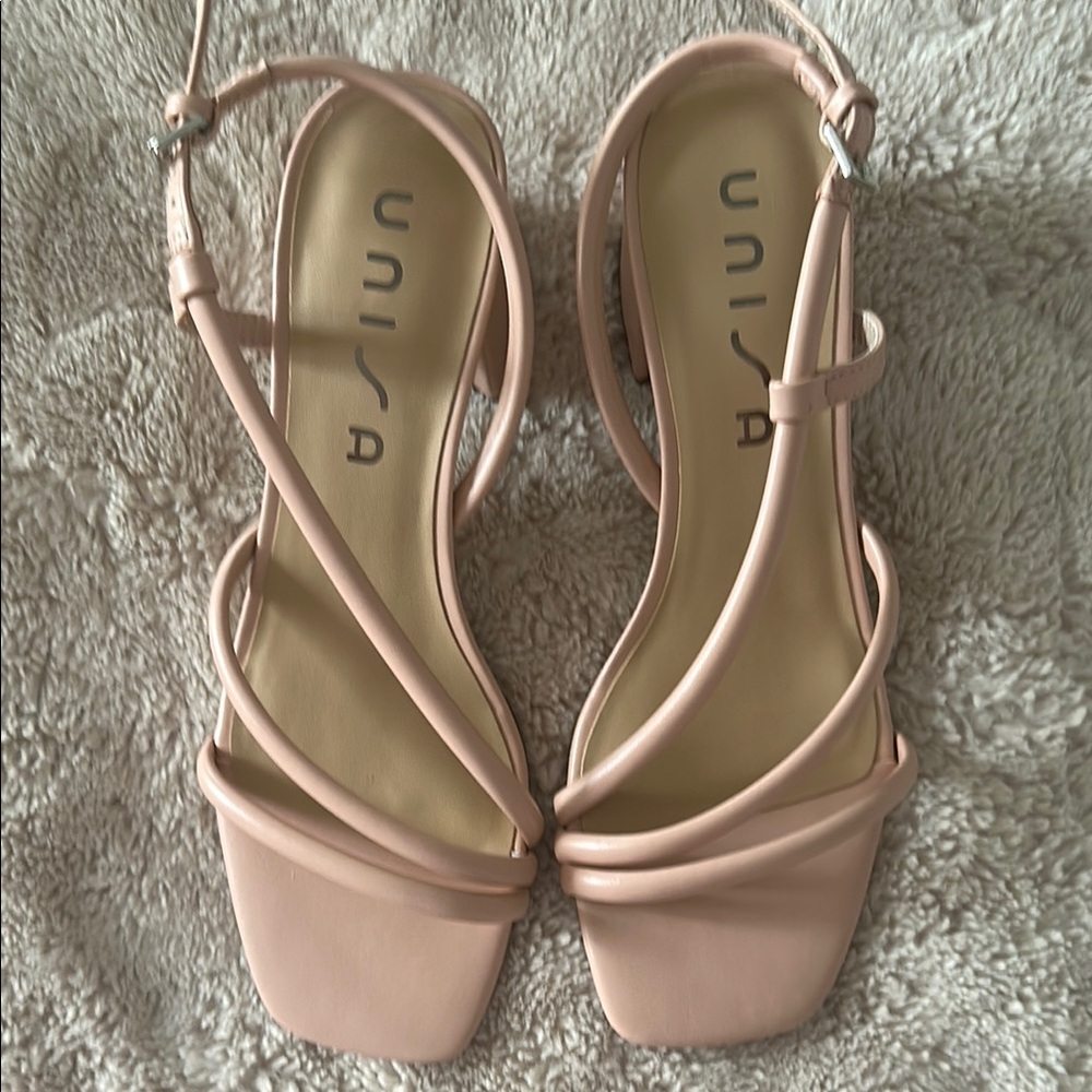 Pale pink Unisa strappy sandal 8